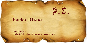 Herke Diána névjegykártya